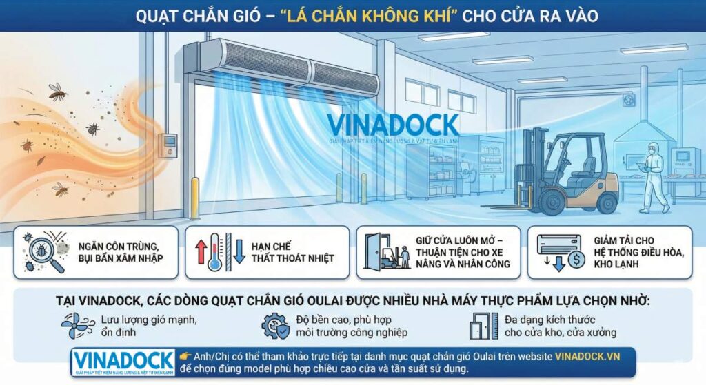 Quạt chắn gió - Lá chắn không khí cho cửa ra vào